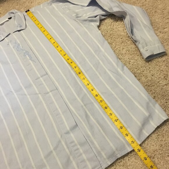 Vintage Canadian 100% Cotton Vertical Stripe Button Down Shirt - Picture 15 of 16